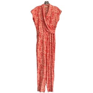 Tucker lace print jumpsuit